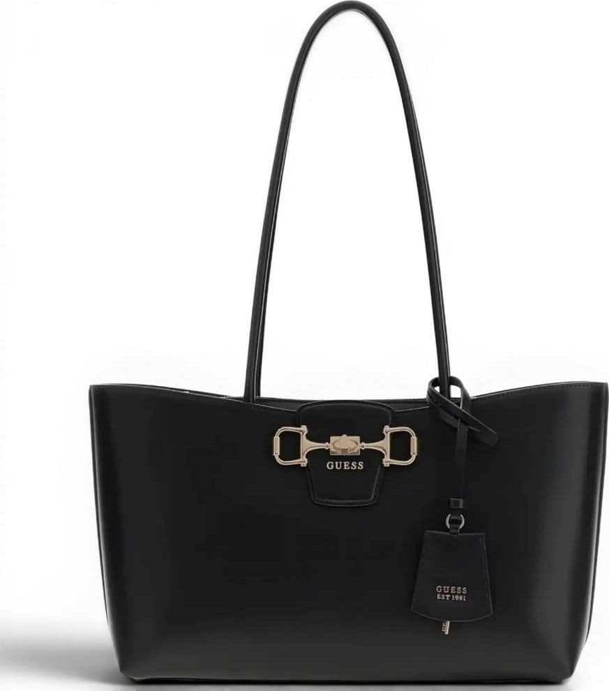 GUESS Guess Borsa Janie Girlfriend Carryall Donna Nero in Materiale Sintetico con Logo 4G e Charm - 2