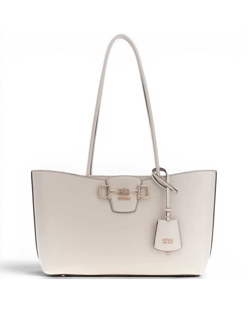 GUESS Guess Borsa Janie Girlfriend Carryall Donna Stone in Materiale Sintetico con Logo 4G e Charm - 7