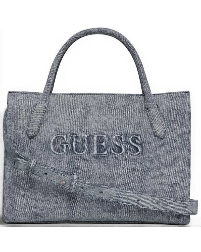 GUESS Guess Borsa Jodi Tote Donna Denim in Tessuto di Cotone con Logo Frontale e Charm - 9