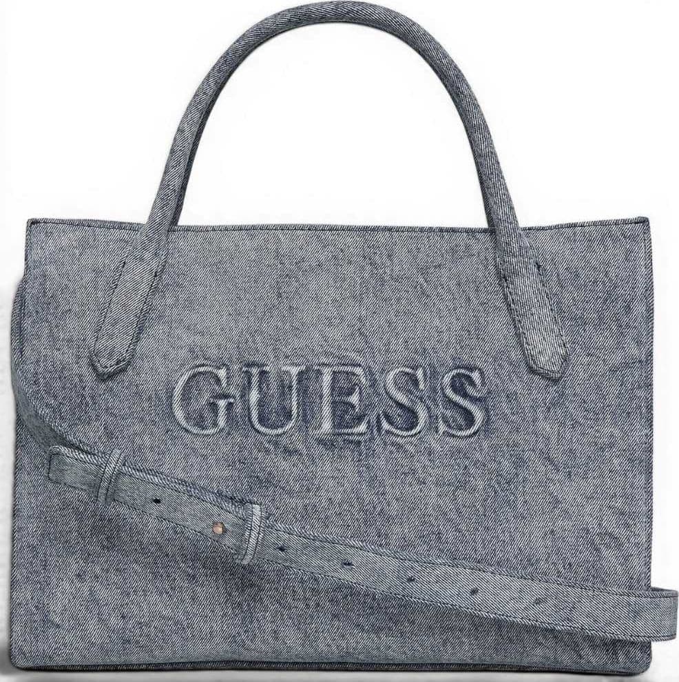 GUESS Guess Borsa Jodi Tote Donna Denim in Tessuto di Cotone con Logo Frontale e Charm - 2