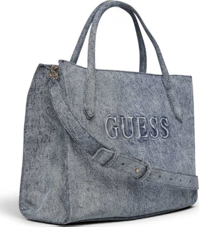 GUESS Guess Borsa Jodi Tote Donna Denim in Tessuto di Cotone con Logo Frontale e Charm - 3