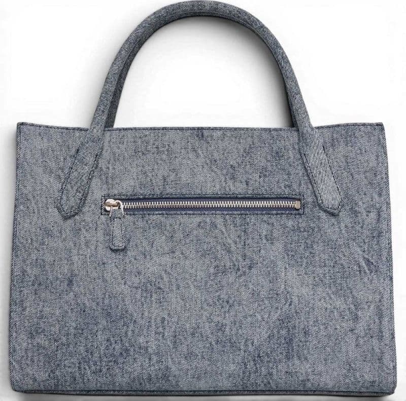 GUESS Guess Borsa Jodi Tote Donna Denim in Tessuto di Cotone con Logo Frontale e Charm - 5