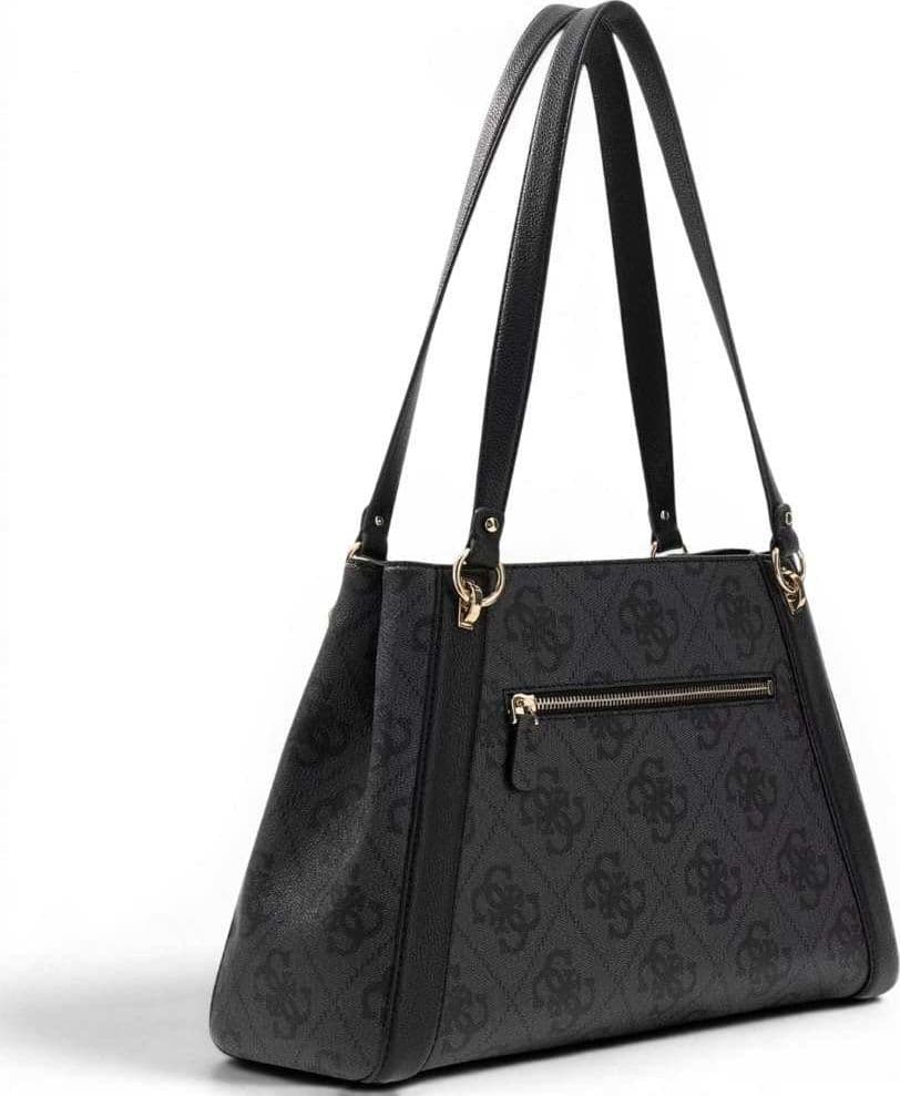 GUESS Guess Borsa Karnilla Logo Girlfriend Carryall Donna Coal in Materiale Sintetico con Logo 4G e Charm - 6