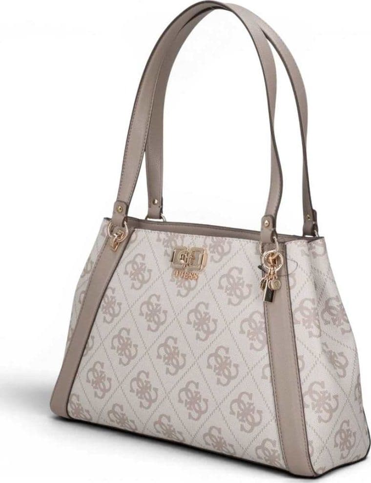 GUESS Guess Borsa Karnilla Logo Girlfriend Carryall Donna Dark Taupe in Materiale Sintetico con Logo 4G e Charm - 2