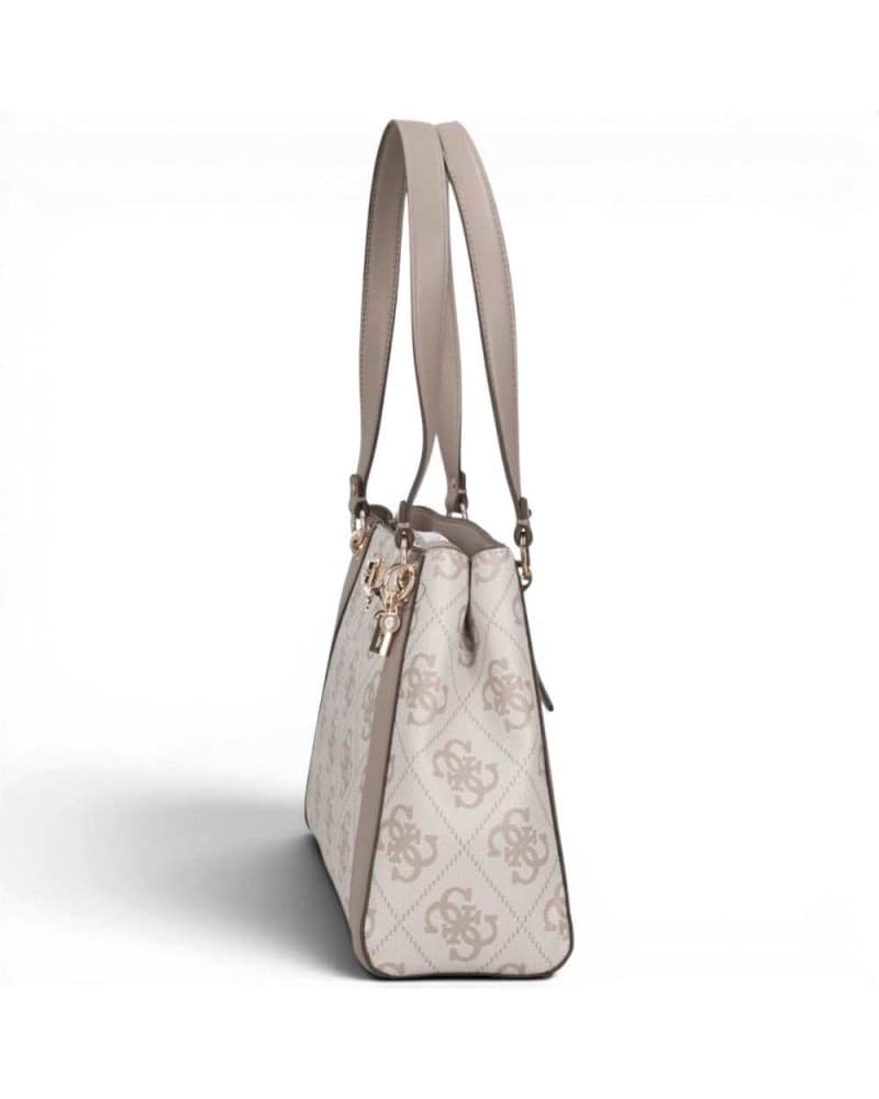 GUESS Guess Borsa Karnilla Logo Girlfriend Carryall Donna Dark Taupe in Materiale Sintetico con Logo 4G e Charm - 3