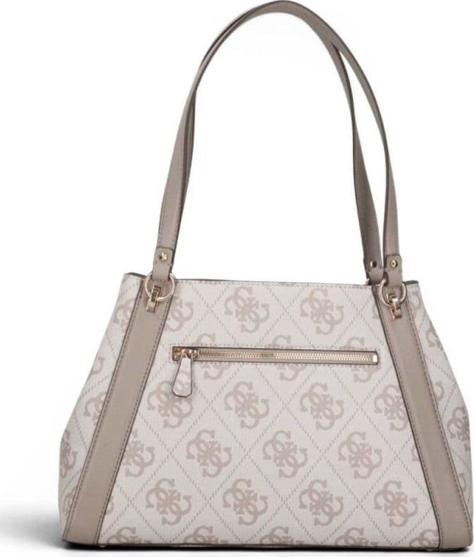 GUESS Guess Borsa Karnilla Logo Girlfriend Carryall Donna Dark Taupe in Materiale Sintetico con Logo 4G e Charm - 5