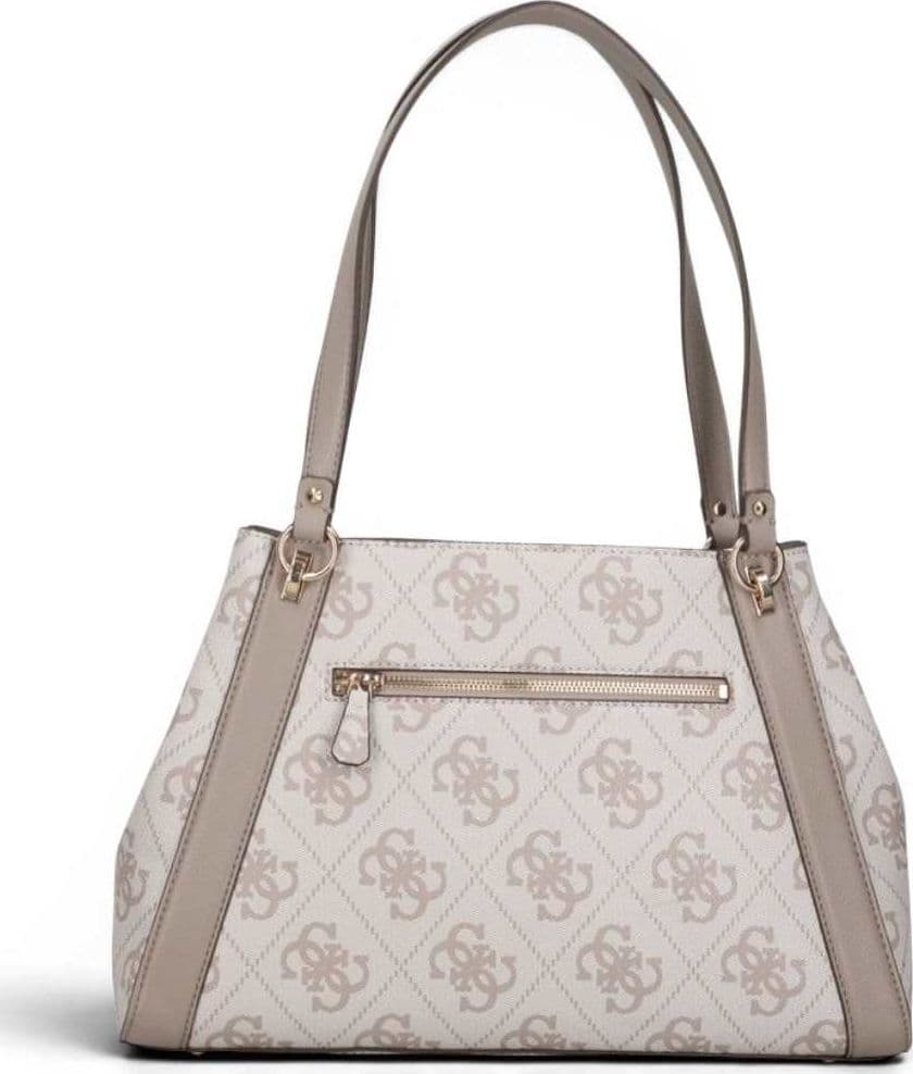 GUESS Guess Borsa Karnilla Logo Girlfriend Carryall Donna Dark Taupe in Materiale Sintetico con Logo 4G e Charm - 6