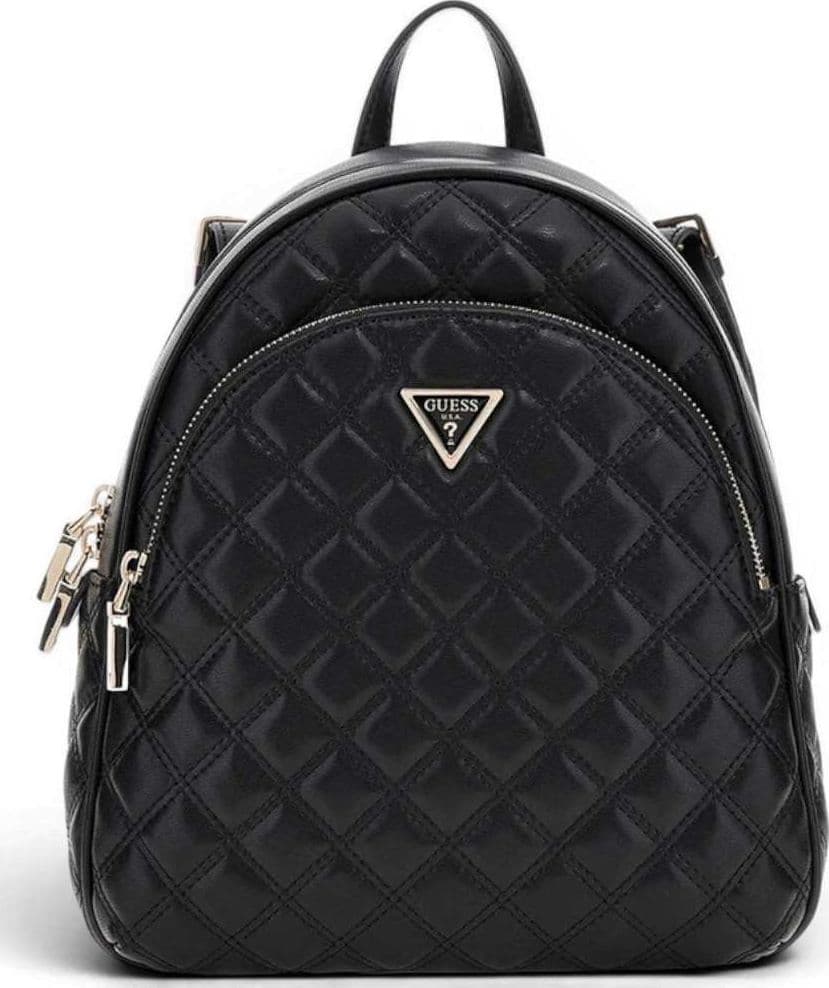 GUESS Guess Zaino Giully II Dome Donna Nero Trapuntato in Materiale Sintetico con Logo Triangle - 2