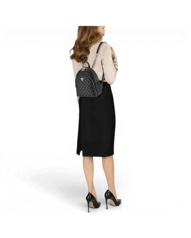 GUESS Guess Zaino Giully II Dome Donna Nero Trapuntato in Materiale Sintetico con Logo Triangle - 7