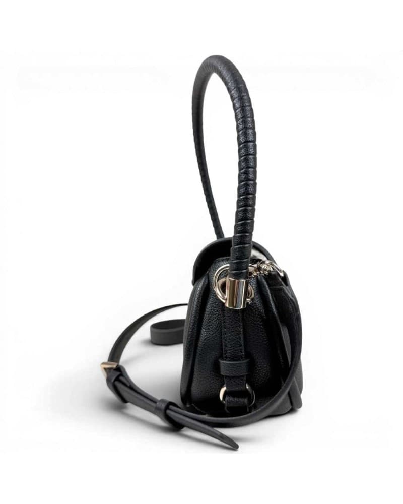 GUESS Guess Borsa a Spalla Danya Flap Donna Nero in Materiale Sintetico con Patta e Logo Frontale - 5