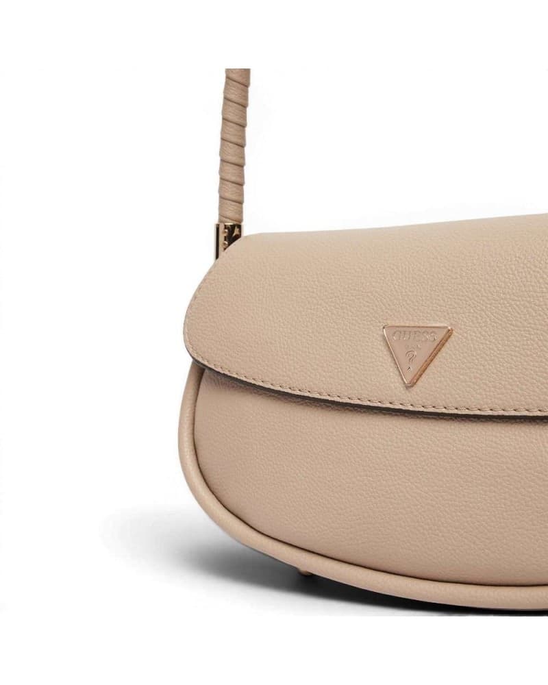 GUESS Guess Borsa a Spalla Danya Flap Donna Taupe in Materiale Sintetico con Patta e Logo Frontale - 5