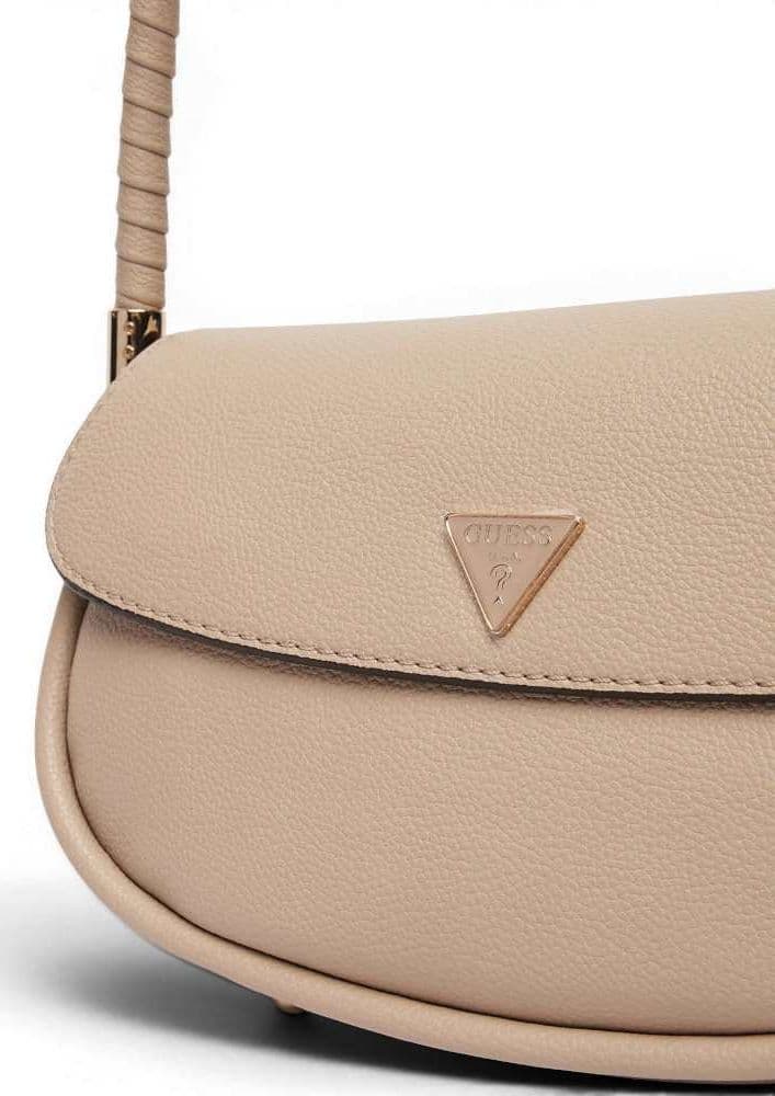 GUESS Guess Borsa a Spalla Danya Flap Donna Taupe in Materiale Sintetico con Patta e Logo Frontale - 6