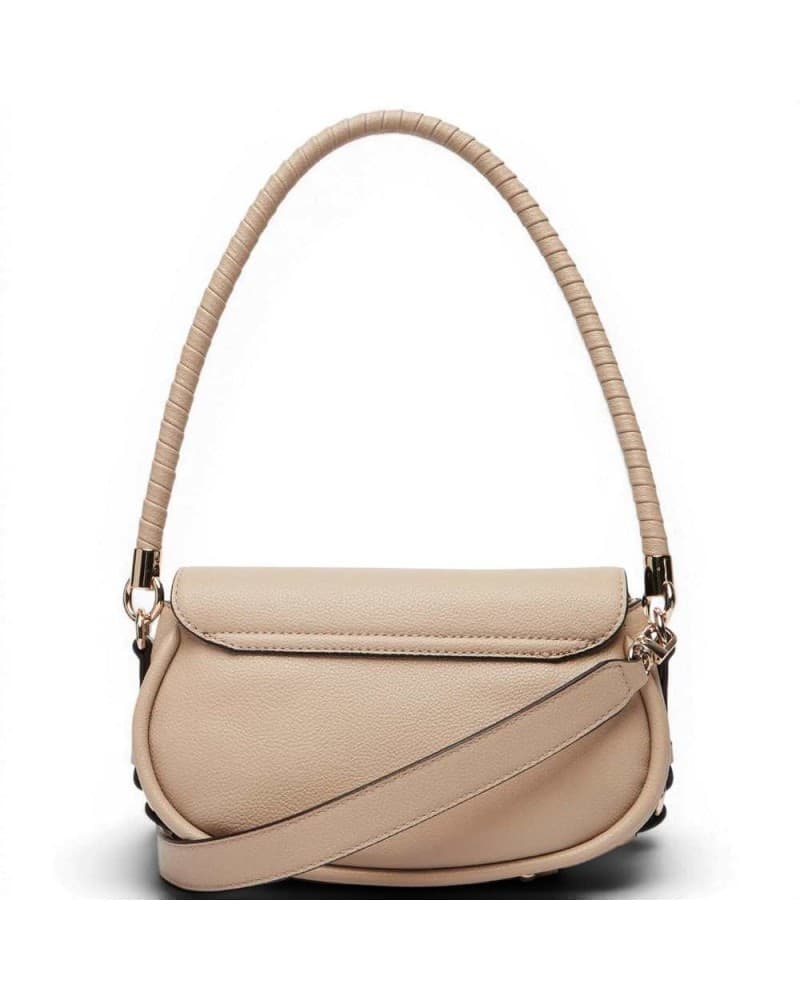 GUESS Guess Borsa a Spalla Danya Flap Donna Taupe in Materiale Sintetico con Patta e Logo Frontale - 7