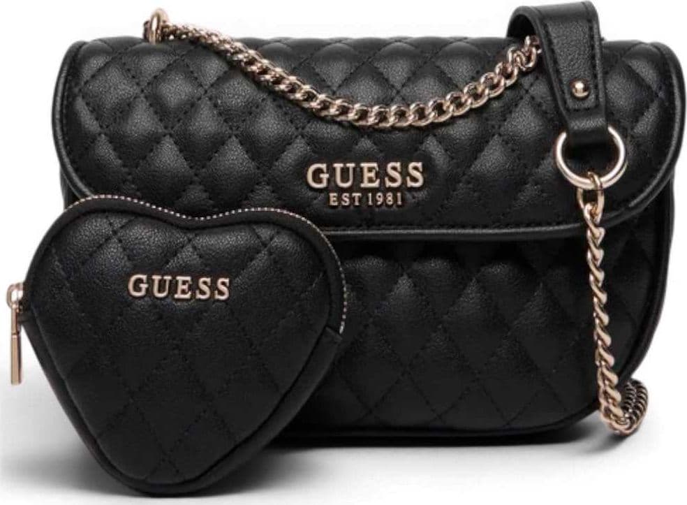 GUESS Guess Borsa Atabey Convertible Crossbody Flap Donna Nero in Materiale Sintetico con Logo 4G - 2
