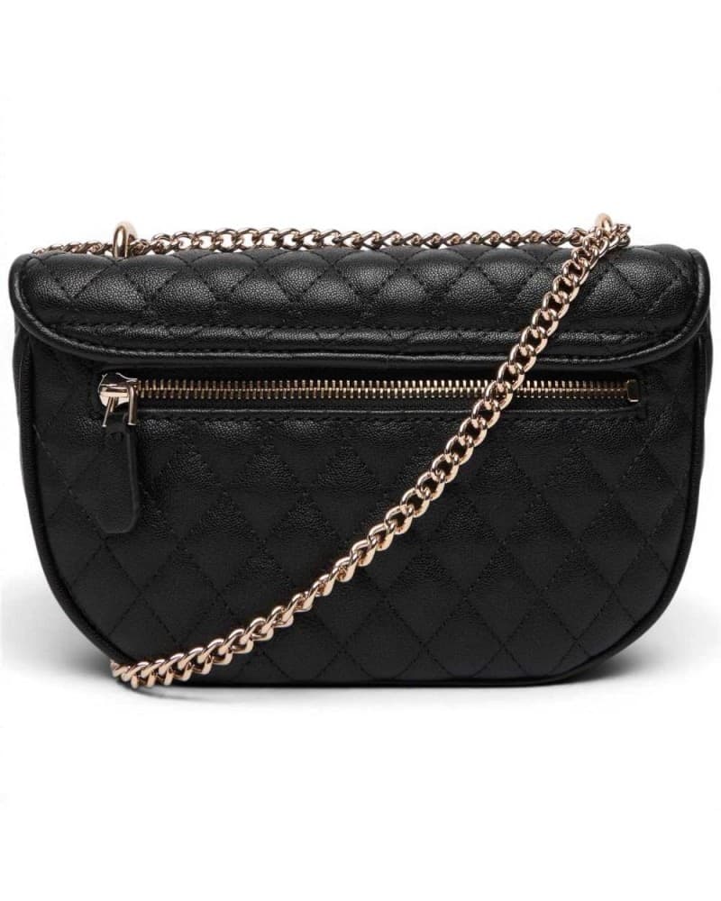 GUESS Guess Borsa Atabey Convertible Crossbody Flap Donna Nero in Materiale Sintetico con Logo 4G - 5