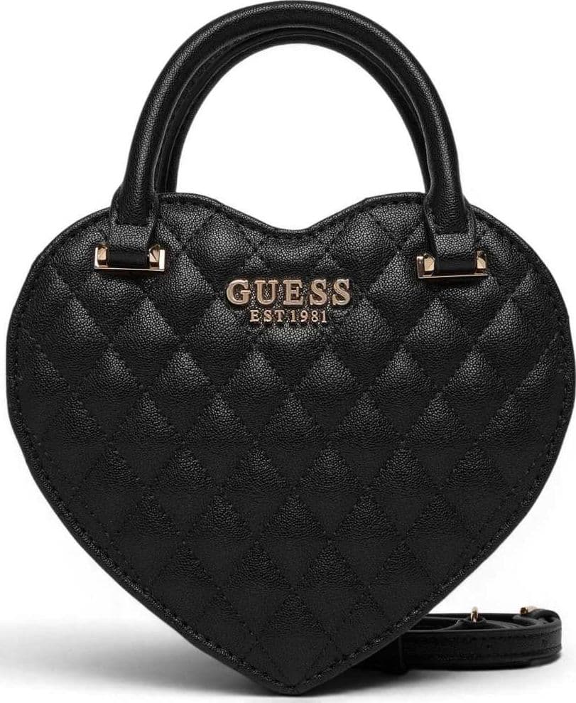 GUESS Guess Borsa Atabey Heart Bag Donna Nero a Forma di Cuore in Materiale Sintetico con Logo 4G - 2