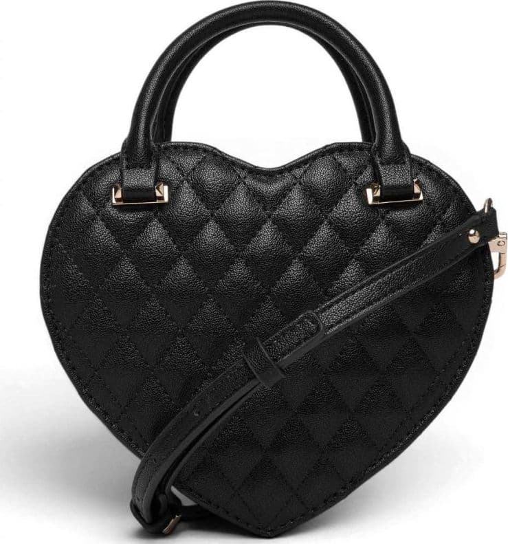 GUESS Guess Borsa Atabey Heart Bag Donna Nero a Forma di Cuore in Materiale Sintetico con Logo 4G - 5