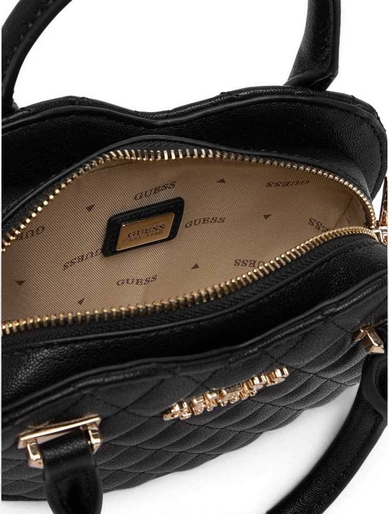 GUESS Guess Borsa Atabey Heart Bag Donna Nero a Forma di Cuore in Materiale Sintetico con Logo 4G - 8
