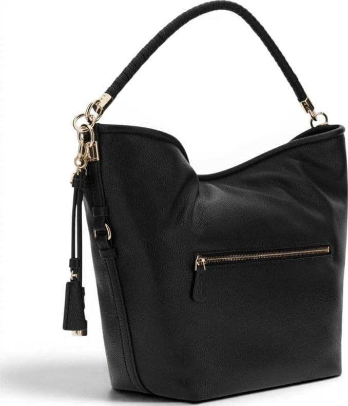 GUESS Guess Borsa Danya Hobo Bag Donna Nero in Materiale Sintetico con Chiusura Lampo e Logo - 3