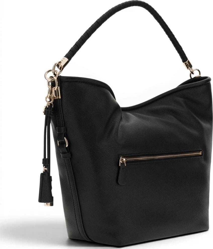 GUESS Guess Borsa Danya Hobo Bag Donna Nero in Materiale Sintetico con Chiusura Lampo e Logo - 4