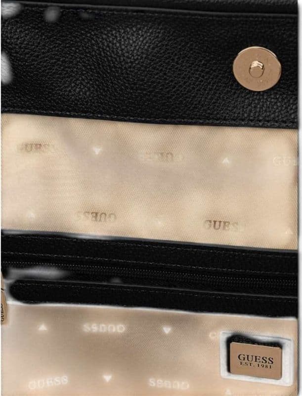 GUESS Guess Borsa Danya Hobo Bag Donna Nero in Materiale Sintetico con Chiusura Lampo e Logo - 7