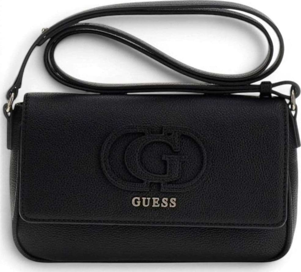 GUESS Guess Borsa Isola Convertible Crossbody Flap Donna Nero in Materiale Sintetico con Tracolla a Catena - 2