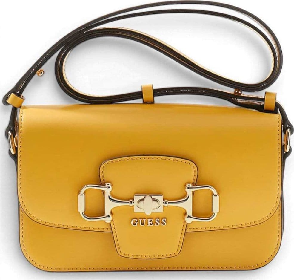 GUESS Guess Borsa Janie Convertible Crossbody Flap Donna Amber in Materiale Sintetico con Tracolla a Catena - 2