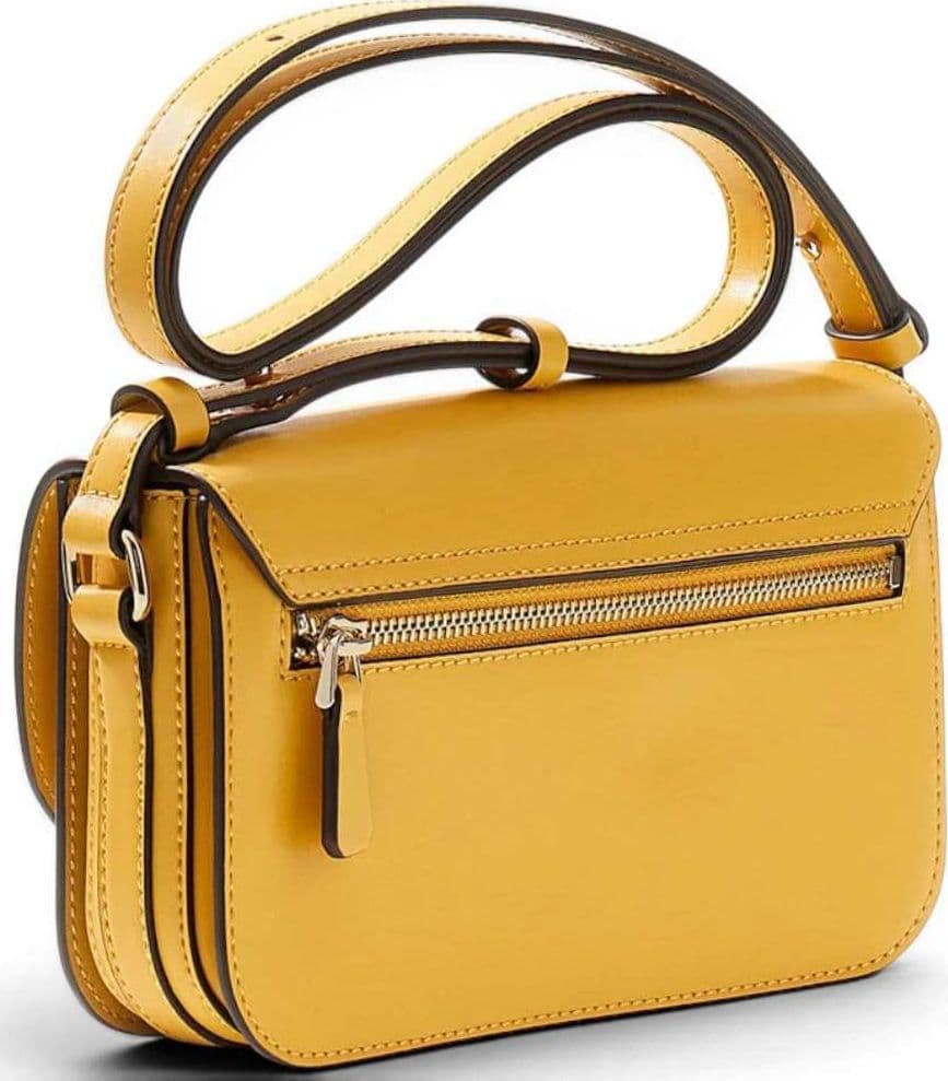 GUESS Guess Borsa Janie Convertible Crossbody Flap Donna Amber in Materiale Sintetico con Tracolla a Catena - 4