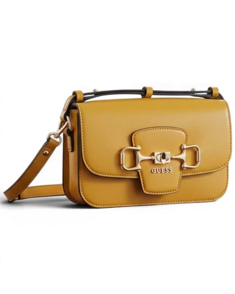 GUESS Guess Borsa Janie Convertible Crossbody Flap Donna Amber in Materiale Sintetico con Tracolla a Catena - 5