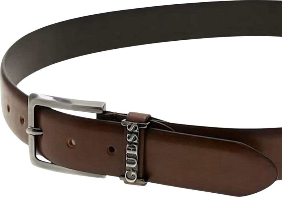 GUESS Guess Cintura Adjustable &amp; Not Reversible H35 Uomo Marrone Regolabile con Fibbia in Metallo - 4