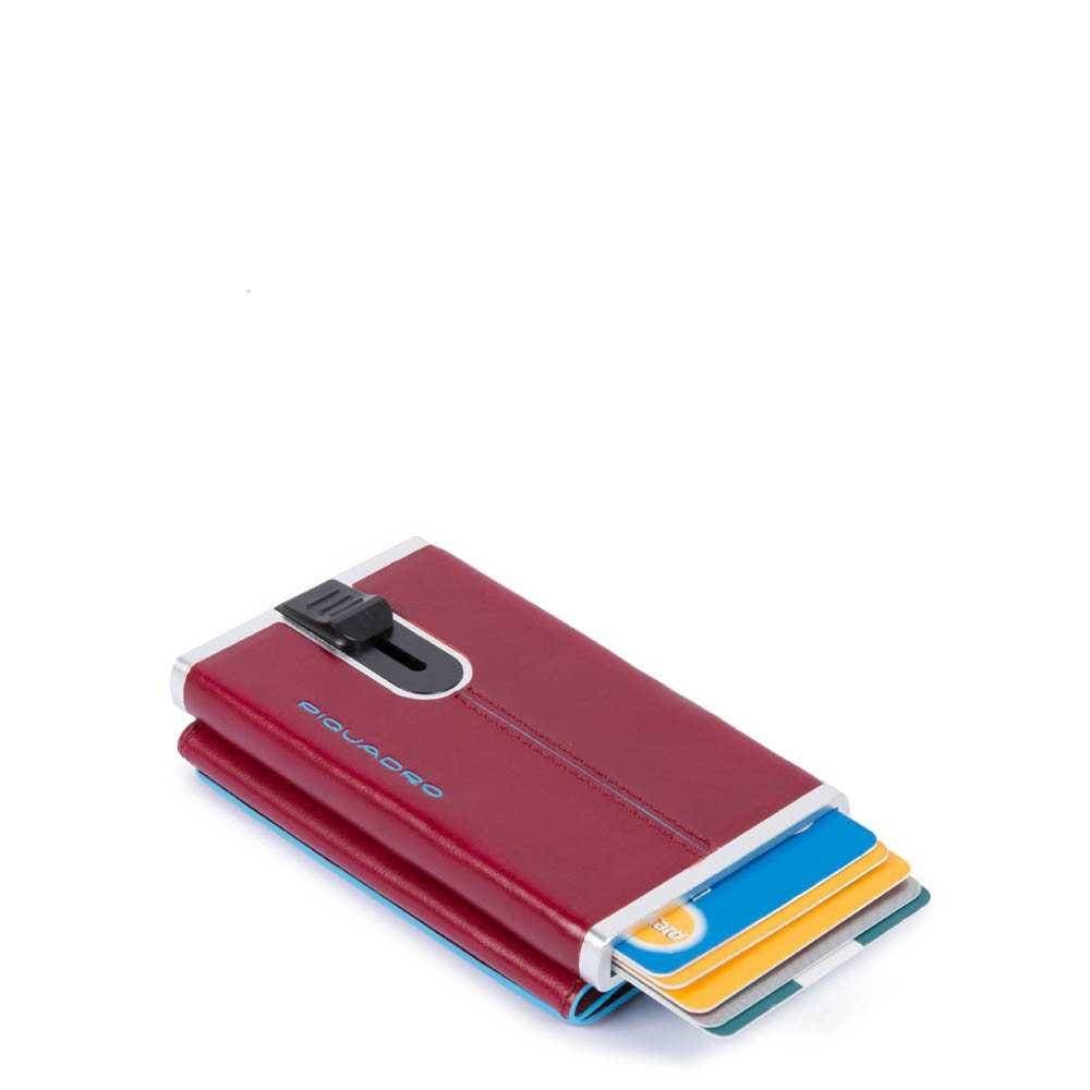 PIQUADRO Portafoglio  Compact walle Blue Square Uomo rosso - PP4891B2R-R - 6