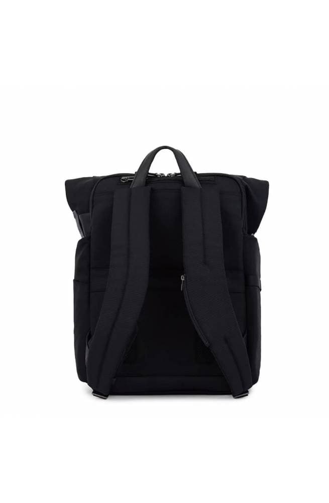 PIQUADRO Zaino  BagMotic roll-up pelle e tessuto Nero - CA5938BR2BMMD-N - 5