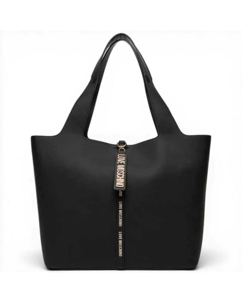 Love Moschino  Borsa shopping Charm Donna Nero in Eco-pelle - 9