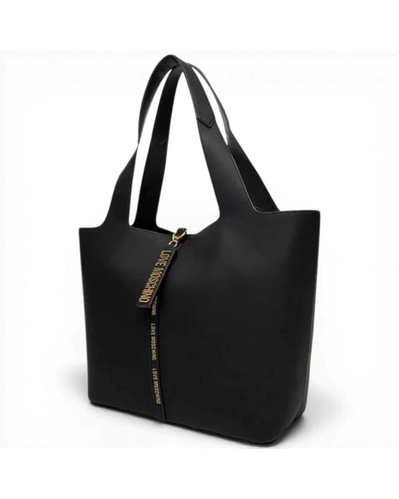 Love Moschino  Borsa shopping Charm Donna Nero in Eco-pelle - 3