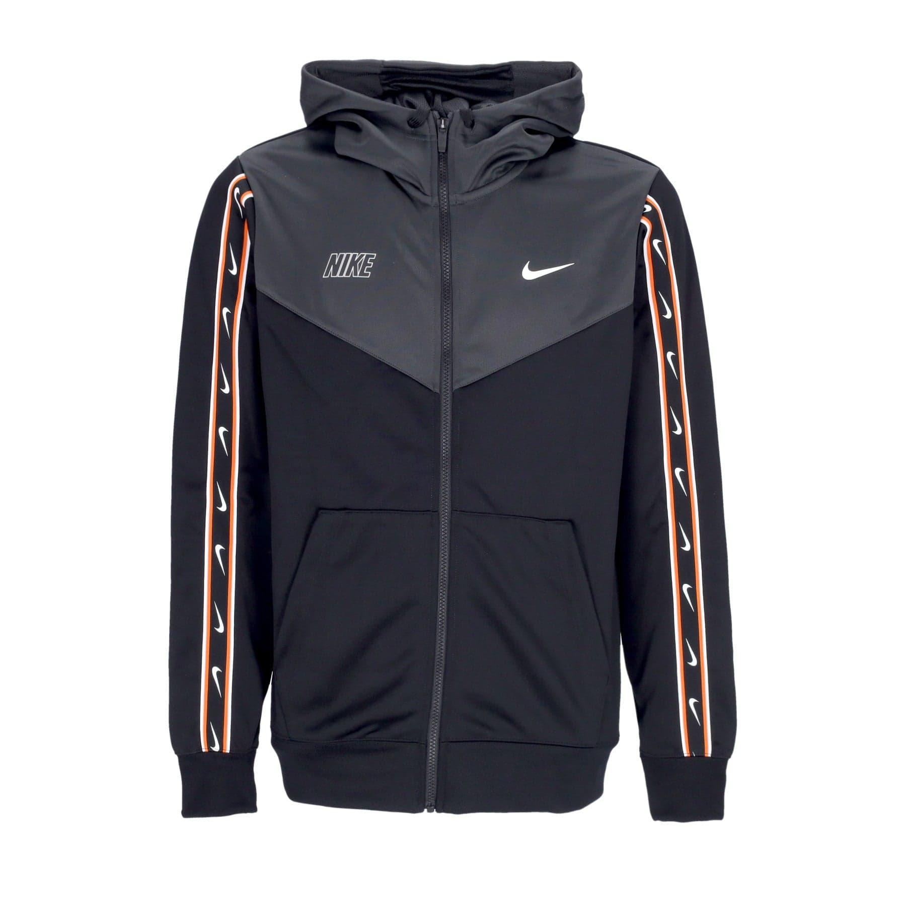 Nike Giacca Tuta Cappuccio Uomo Sportswear Repeat Sw Pk Full-zip Hoodie Black/dk Smoke Grey/white - 4