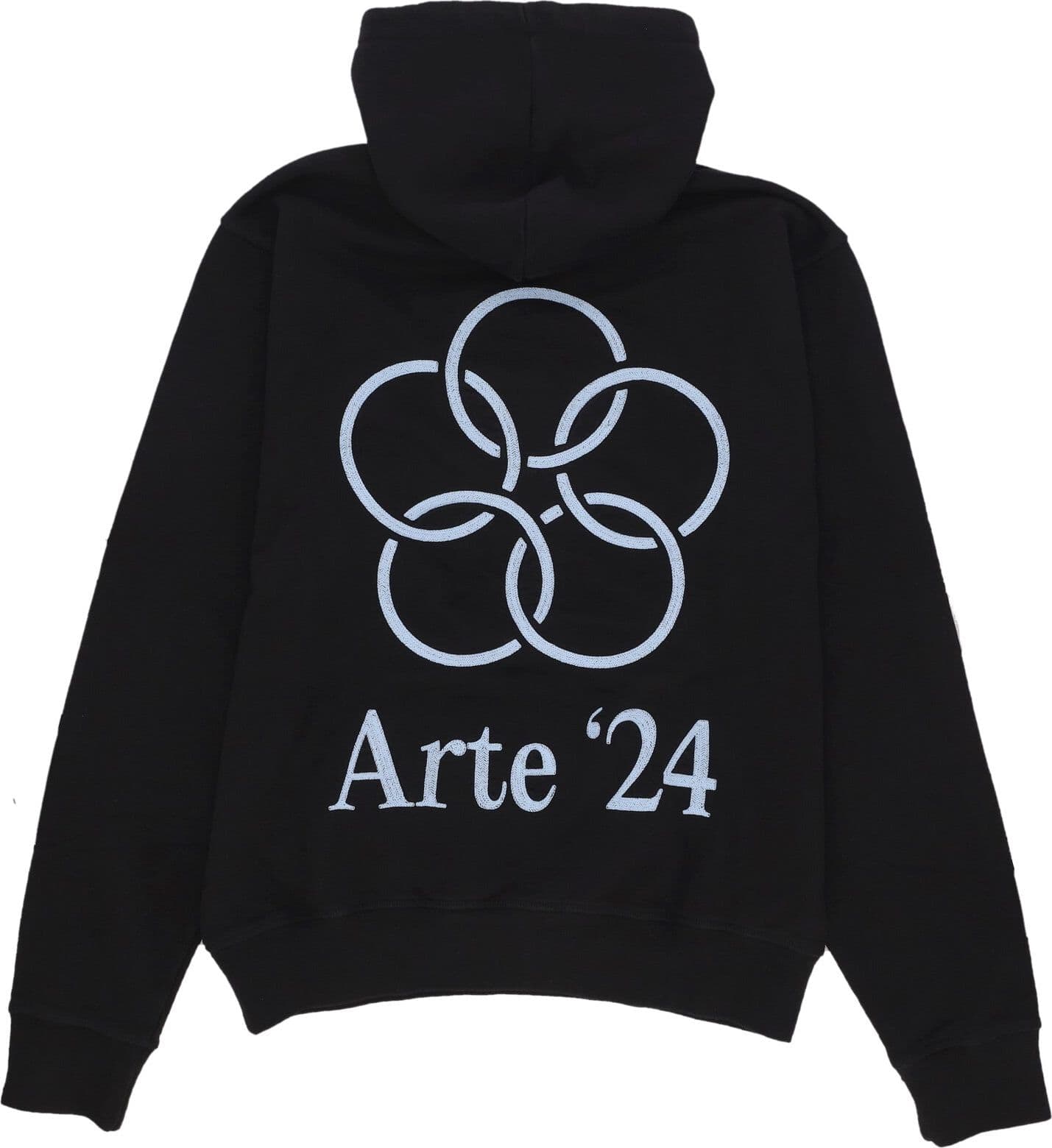 ARTE Felpa Leggera Cappuccio Uomo Hank Back Rings Hoodie Black - 2