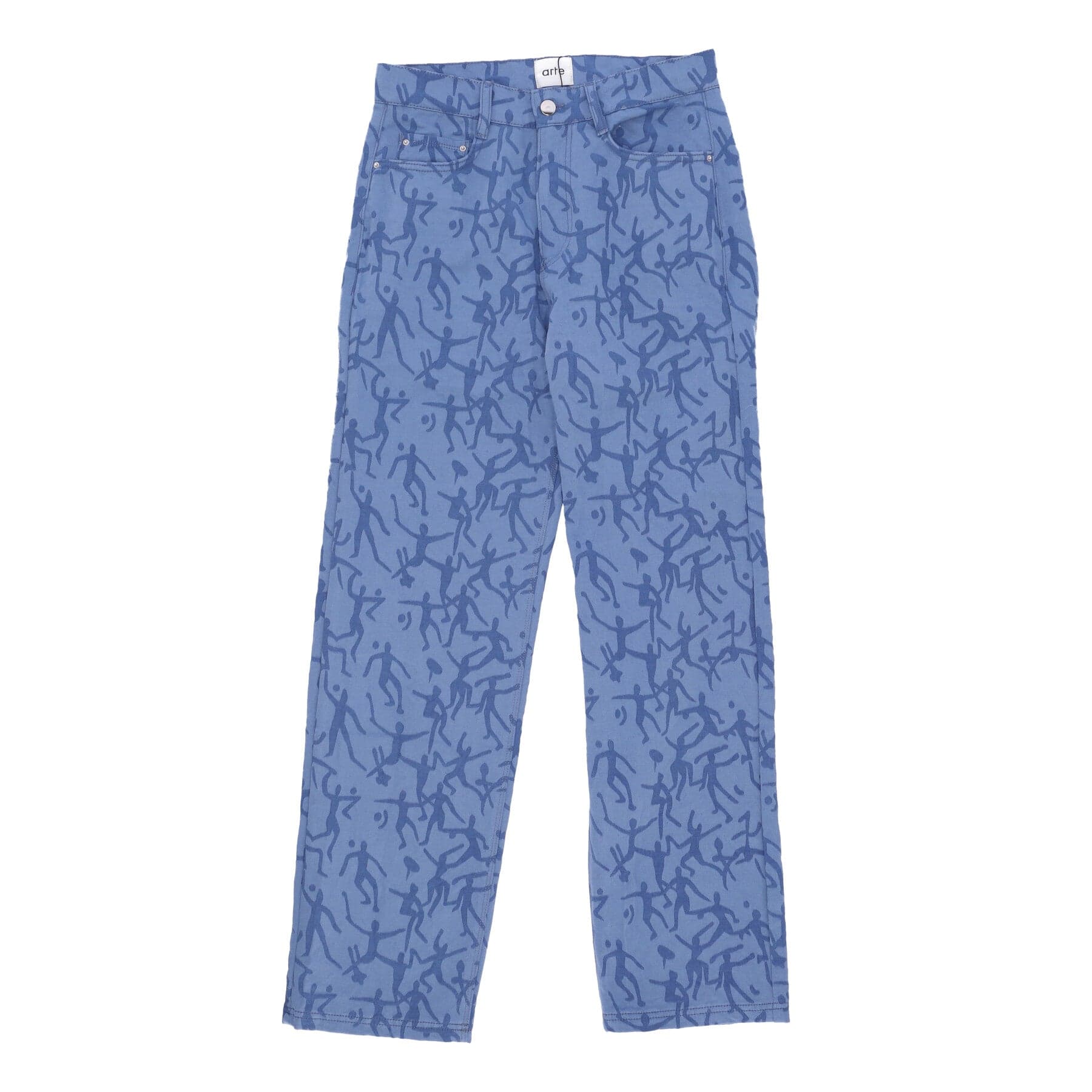 ARTE Pantalone Lungo Uomo James Allover Pants Blue - 5