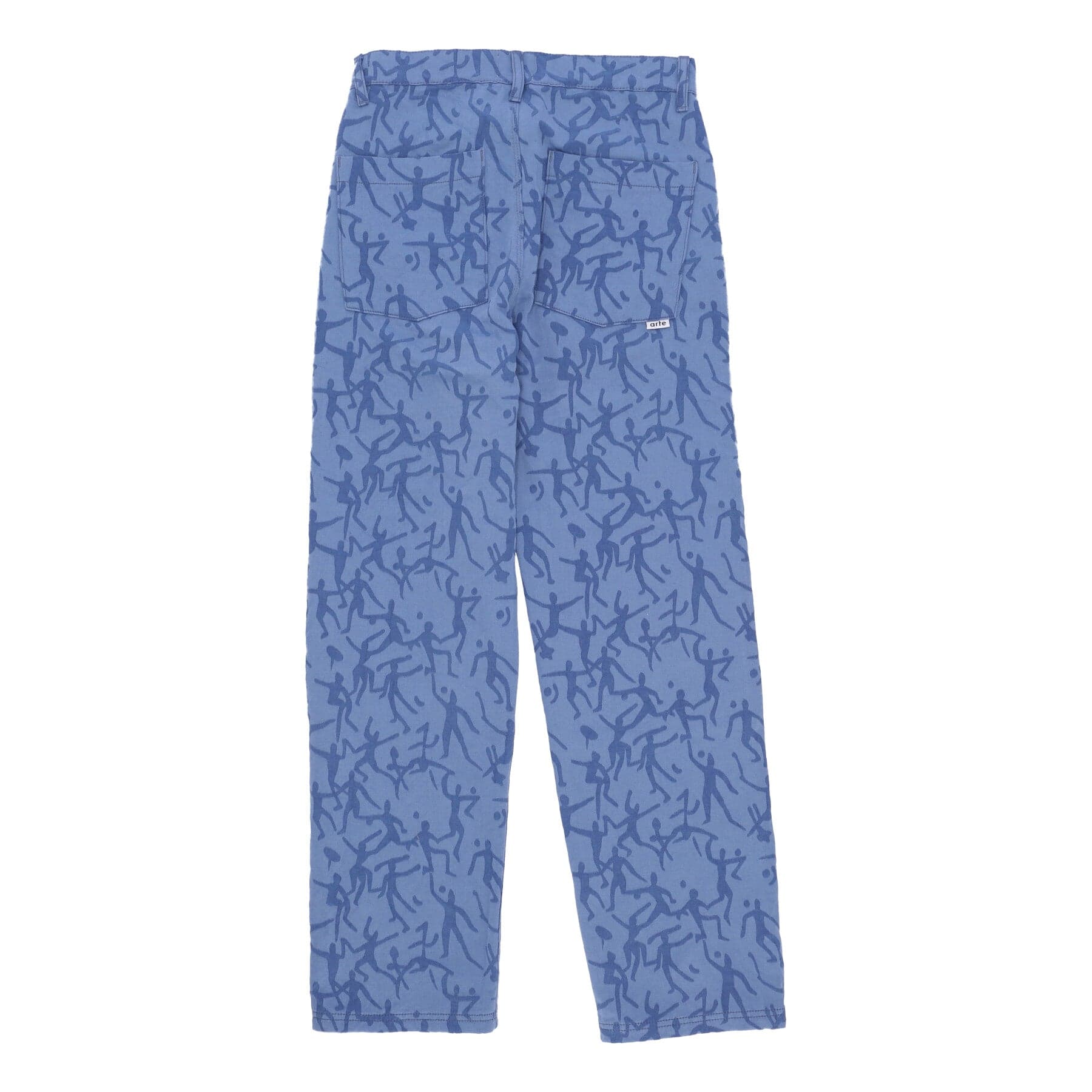 ARTE Pantalone Lungo Uomo James Allover Pants Blue - 2