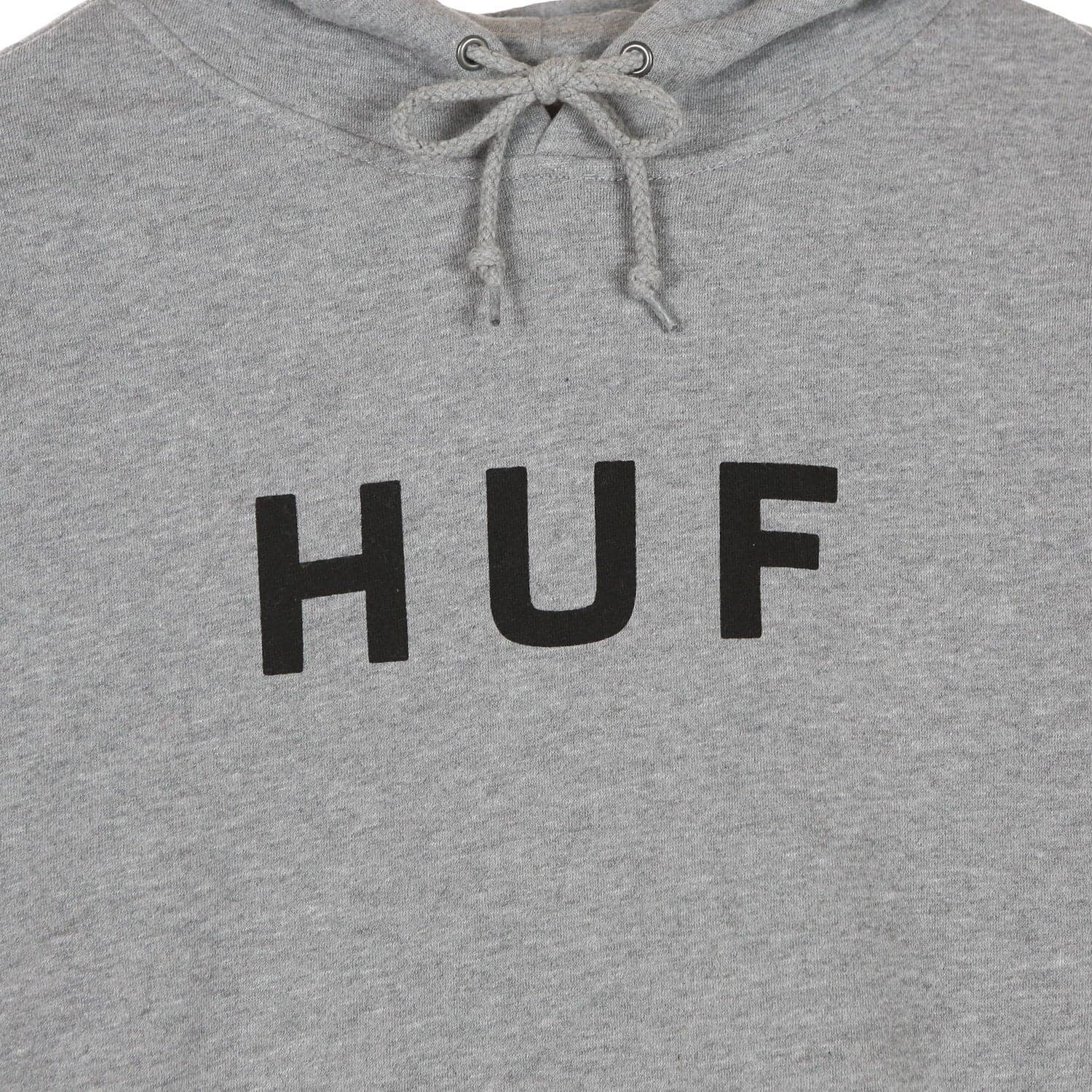 HUF Felpa Cappuccio Uomo Essentials Og Logo Grey Heather - 3