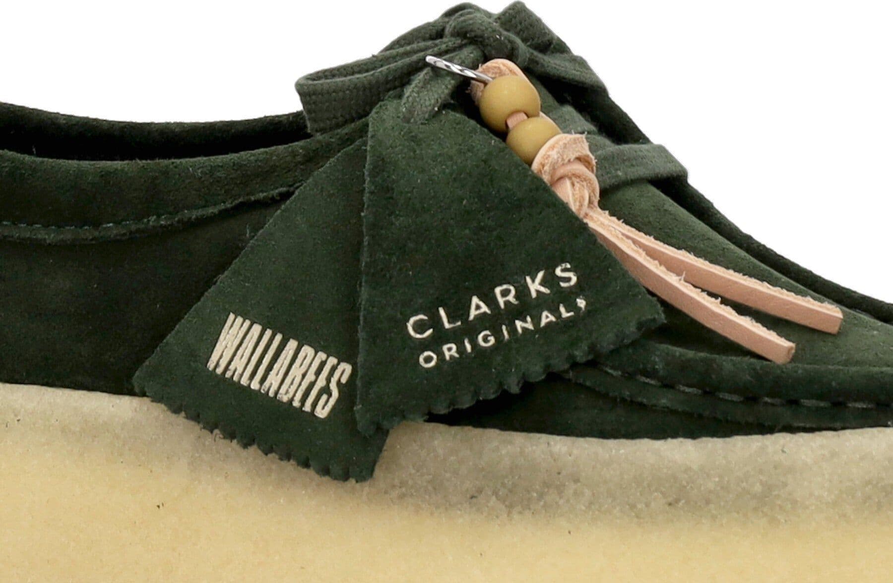 CLARKS Scarpa Lifestyle Donna W Wallabee Cup Dark Green - 7