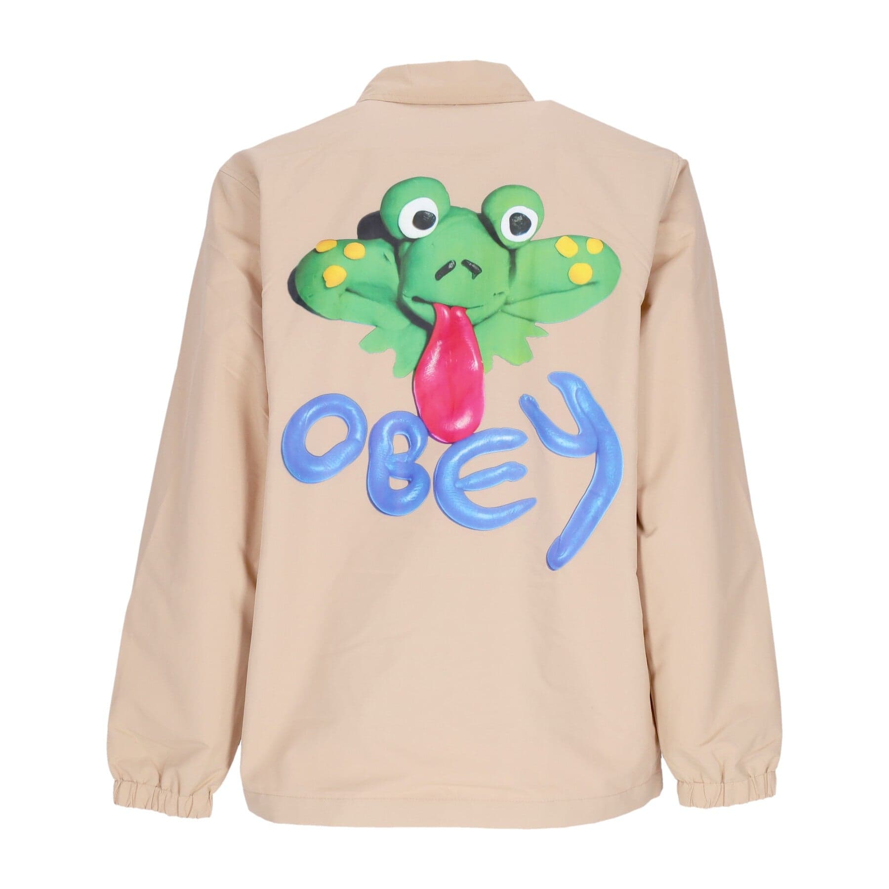 OBEY Giacca Coach Jacket Uomo Froggy Coach Jacket Irish Cream - 4