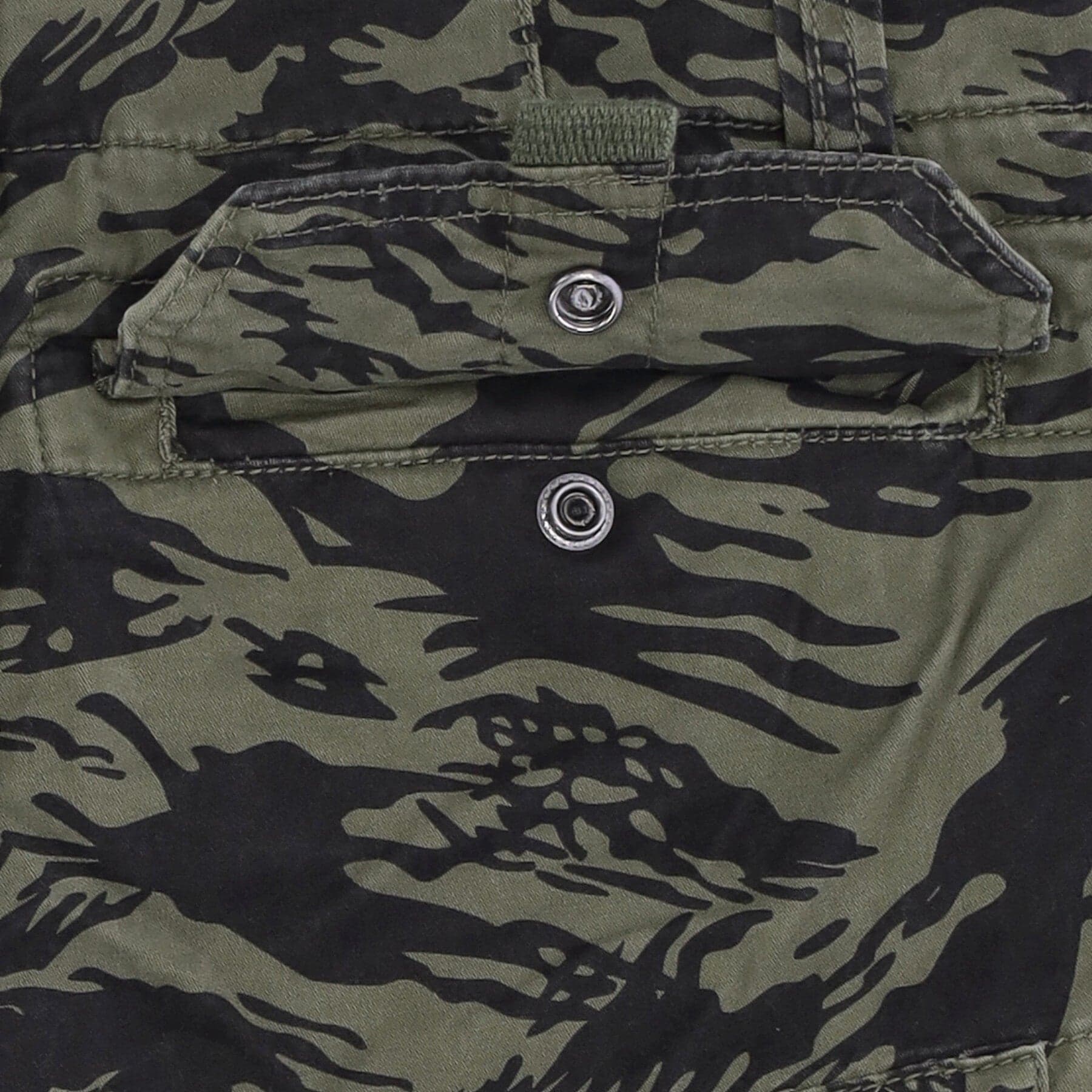 ALPHA INDUSTRIES Pantalone Corto Uomo Crew Short Camo Brushstroke Green - 3