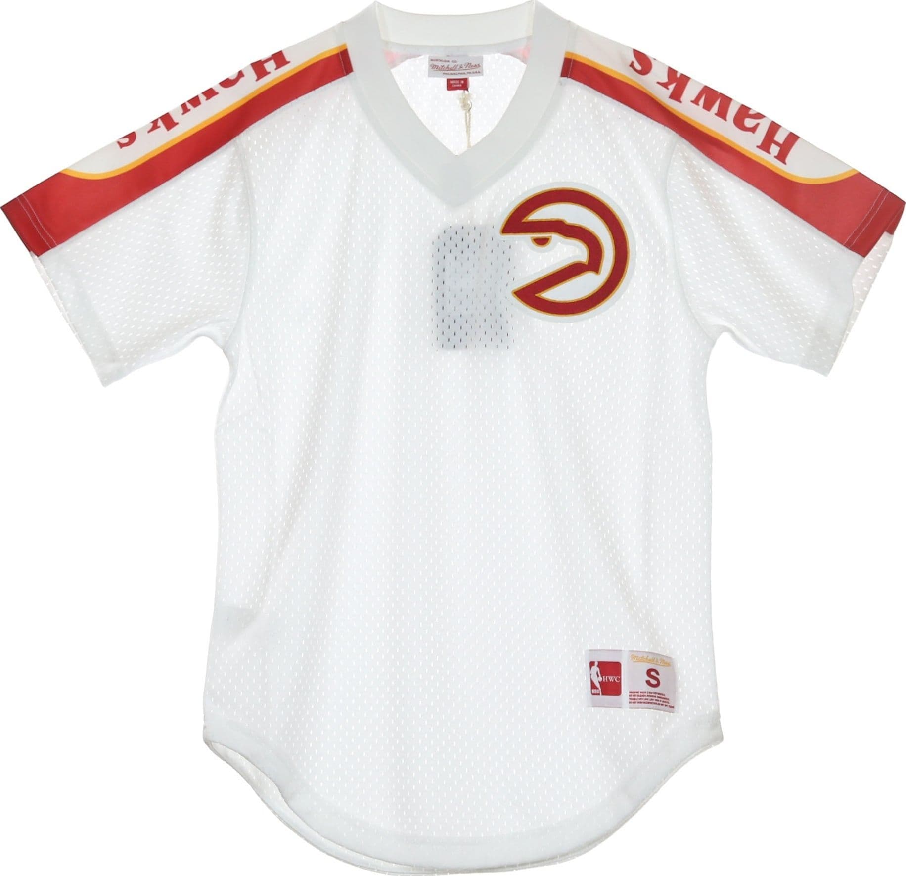 MITCHELL &amp; NESS Casacca Uomo Nba Winning Team Mesh V-neck Atlhaw White - 3