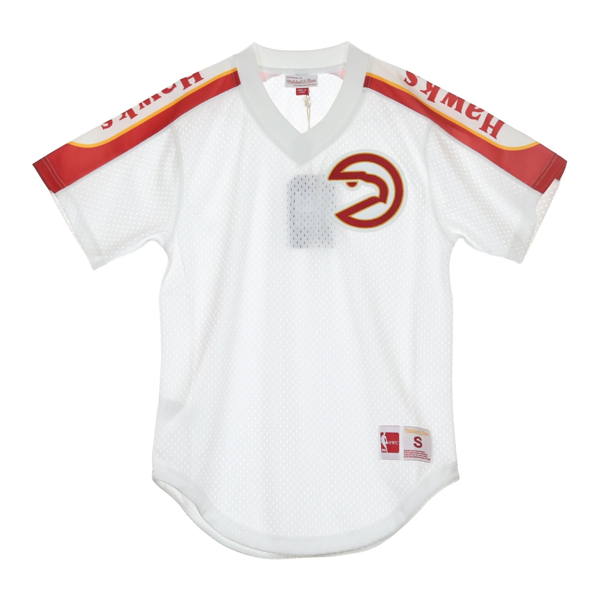 MITCHELL &amp; NESS Casacca Uomo Nba Winning Team Mesh V-neck Atlhaw White - 3