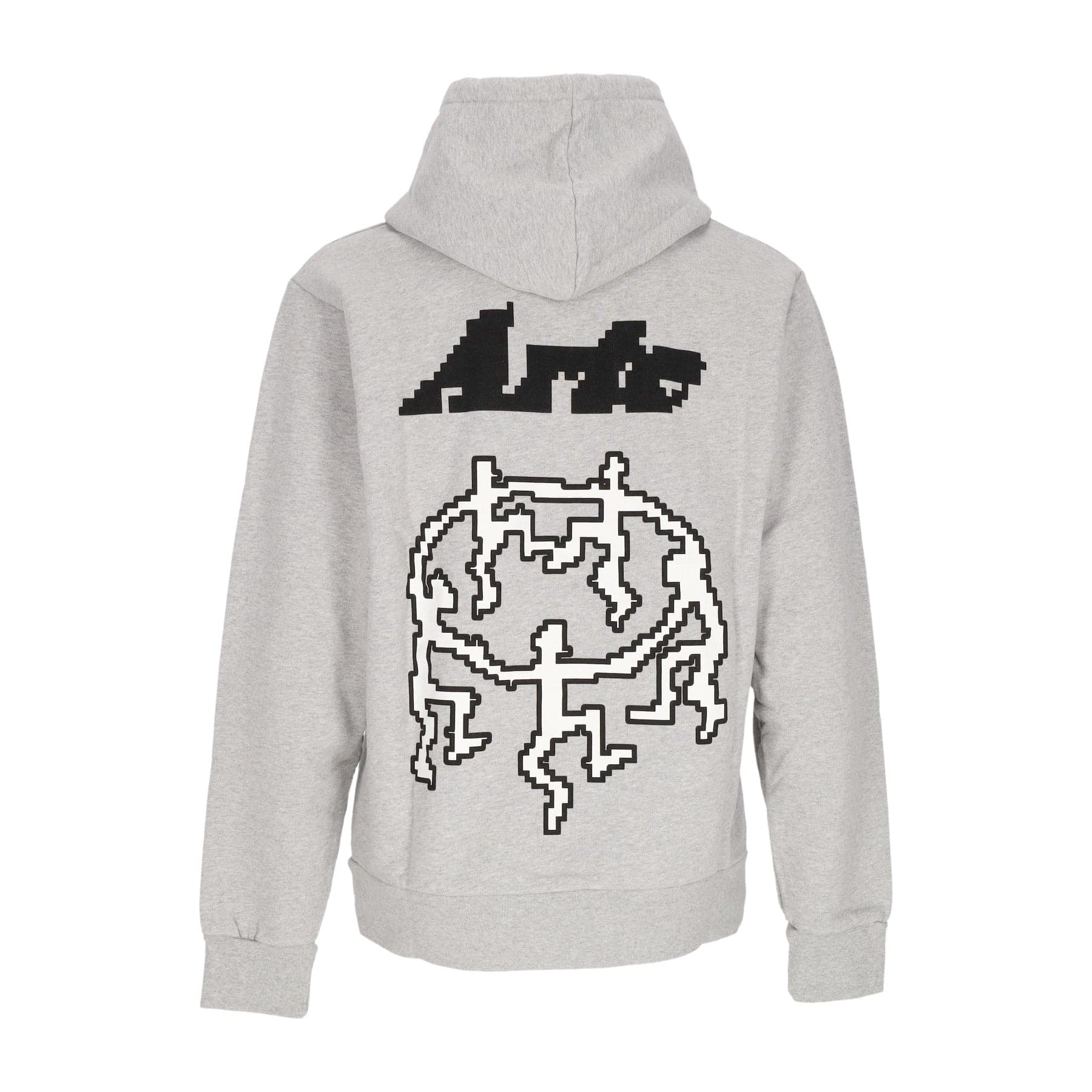 ARTE Felpa Leggera Cappuccio Uomo Pixel Dancers Hoodie Grey - 3
