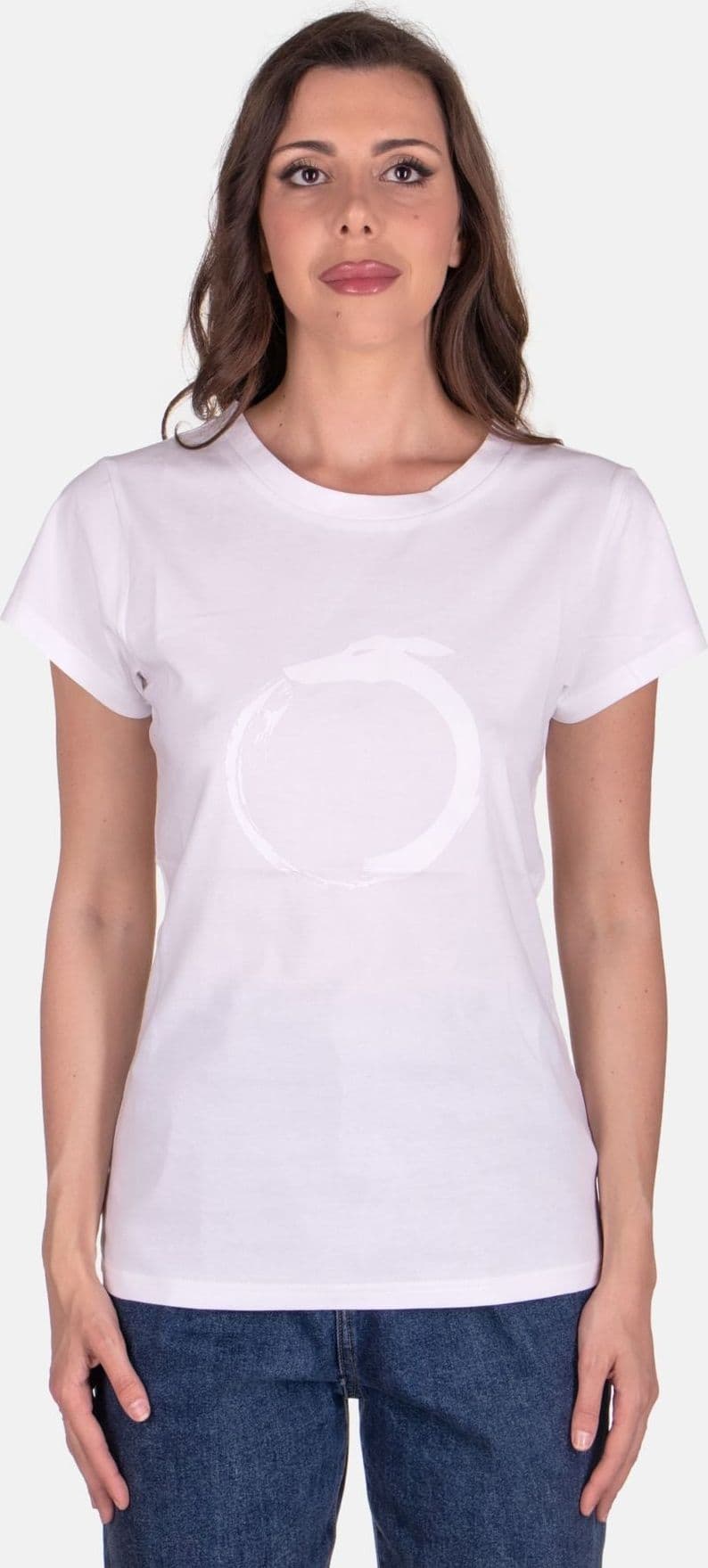 TRUSSARDI  T-SHIRT WATER COLOR LOGO – BIANCO