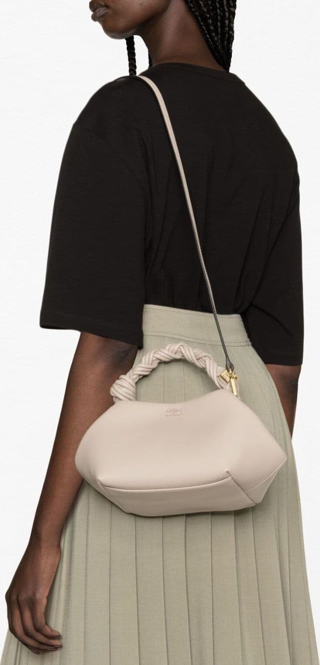GANNI Borsa tote Bou con manico intrecciato - 5