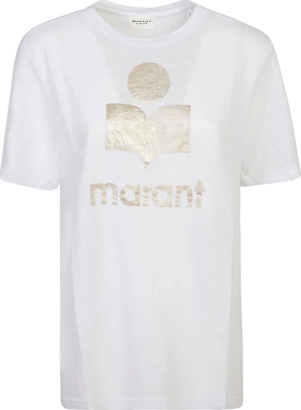MARANT ETOILE Marant Etoile - T-Shirt Zewel Bianca e Nera da Donna