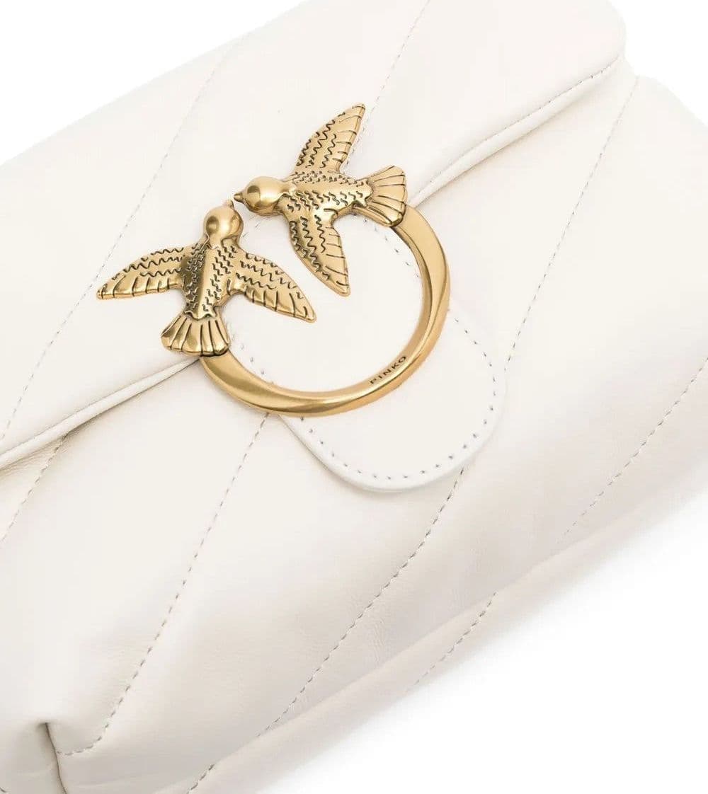 Pinko  - Borsa a Tracolla Love Mini Puff Bianca da Donna - 5