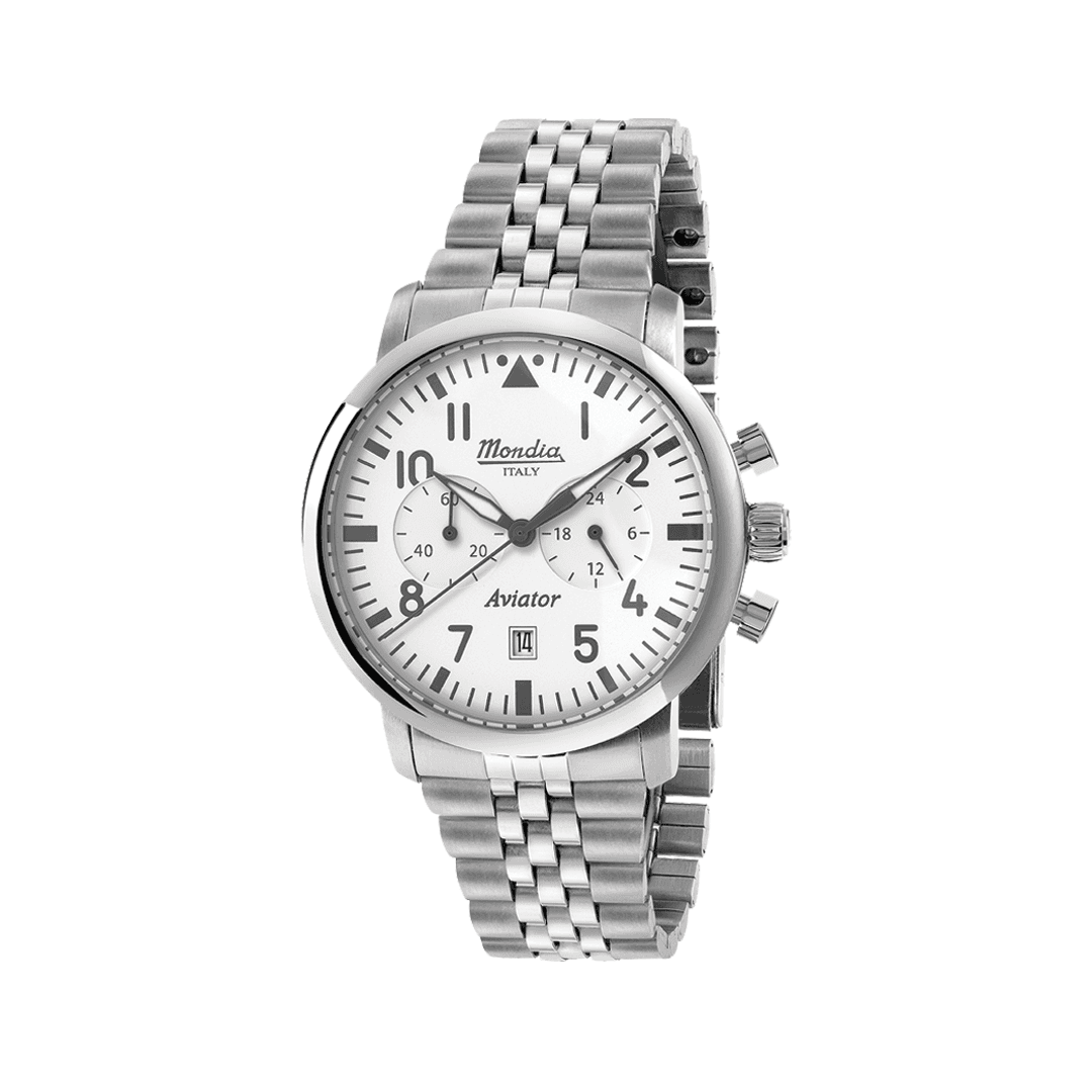 MONDIA Orologio Uomo Mondia MI-781-SS-01SL-GB 42 mm – SILVER